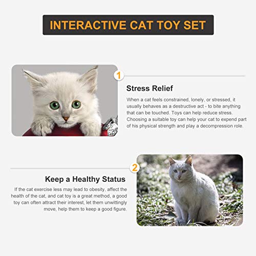 Conjunto de brinquedos interativos para animais de estimação Adaskala 12 PCS, incluindo trailer de p