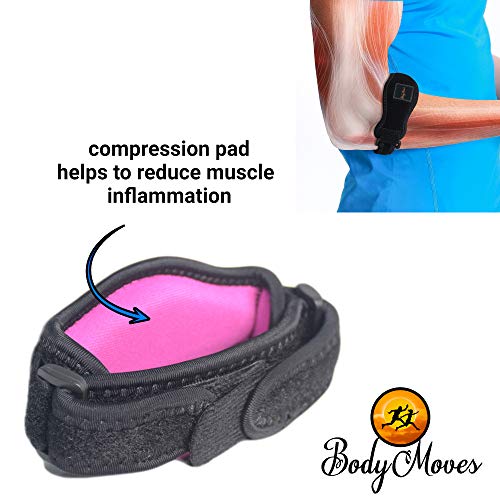 Bodymoves Tennis Elbow Brace (2Pcs) Plus Hot And Cold Ice Pack Support Gear For Sports Daily Use To Reduce Joint Pain And Treat Tendonitis Bursitis, Basketball Golfers Elbow, Gym #TOP2