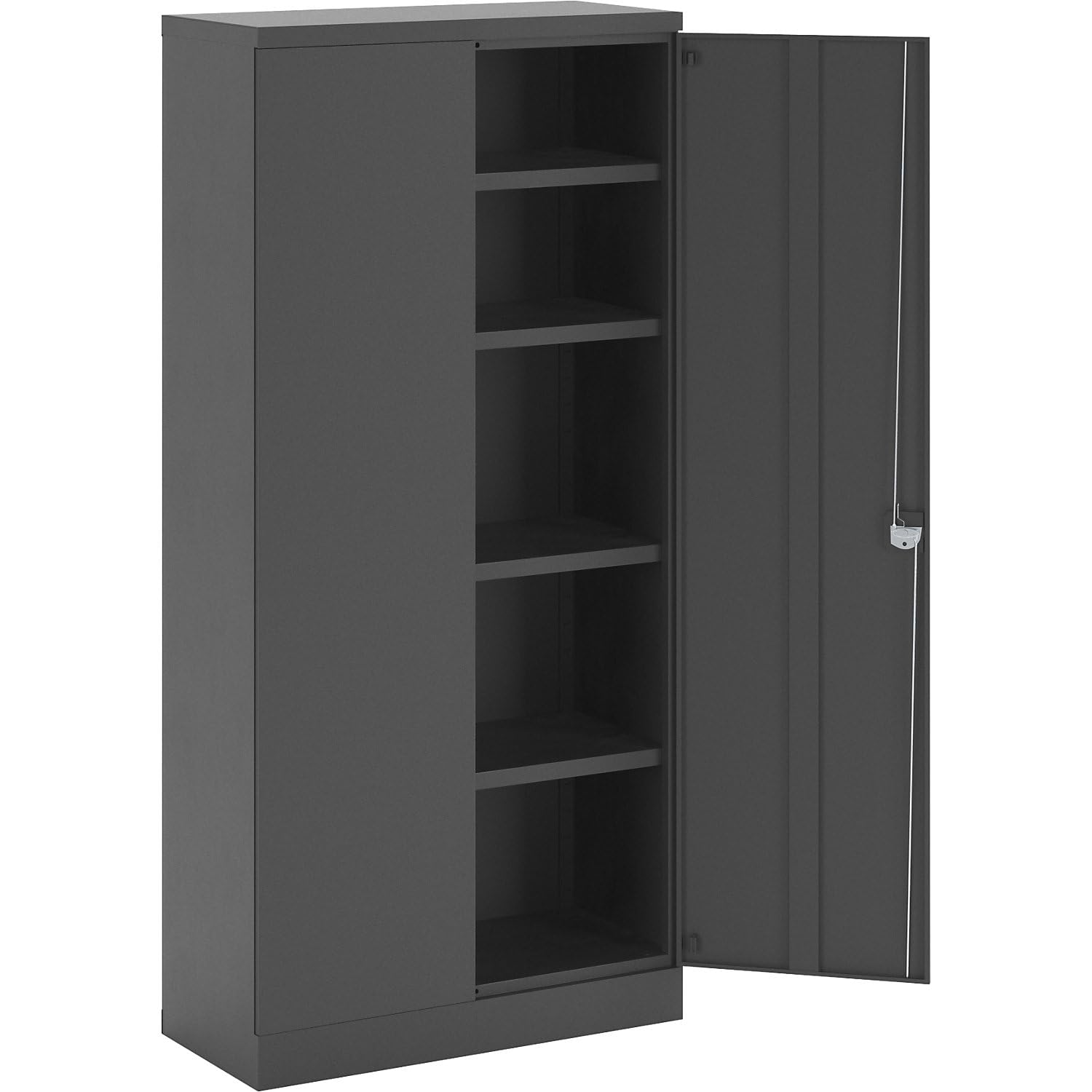 EUROKRAFT | Armoire métallique Nilas | avec 4 tablettes | h x l x p 1950 x 915 x 421 mm | Noir Profond