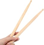 SOUJAP 24 Pairs 5A Drum Sticks, Maple Wood Drum Sticks Bulk, Wood Tip Drumstick for Drummer or Beginner(48 Pieces)