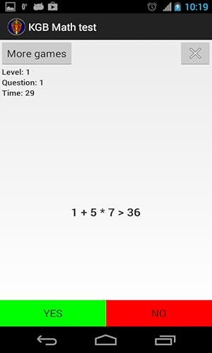 KGB Math test