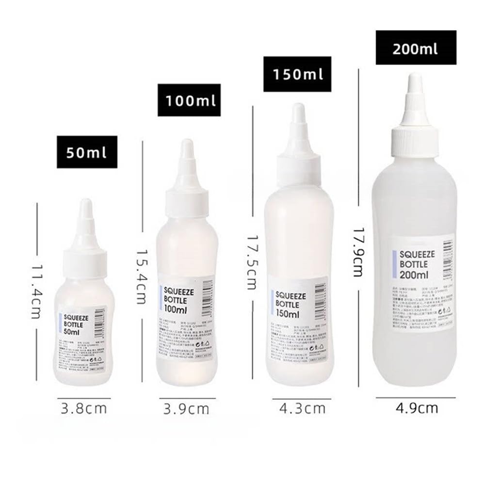 Leere Kunststoffflaschen für Kontaktlinsen, Lotion, Pflegelösung, Flüssigkeitsflaschen mit Drehverschluss für ätherisches Öl, nachfüllbar, tragbar, Reisebehälter, 50 Stück (200 ml)