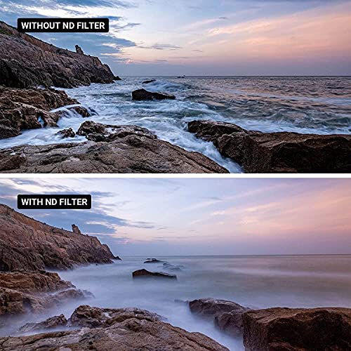 Image of JJC F-NDV62 Series Variable Neutral Density ND2 -ND400 Adjustable ND Filter for Camera Lens Photography (62mm)