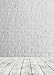LYLYCTY 5X7ft Photography Background White Brick Wall Wood Floor Theme Backdrops Photo Studio Backdrop Props LY028