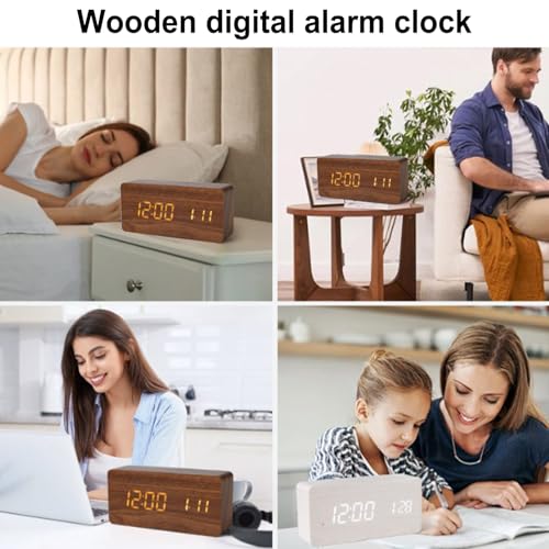 Reloj de mesa compacto digital para leer la hora sin encender la luz 5