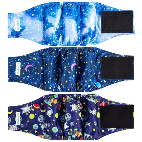 Image of Paw Legend Washable Dogs Diapers Male Dog Belly Bands for Male Dogs Diapers Reusable Puppy & Doggie Diapers Male (3 Pack, X-Large)