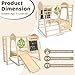 9-in-1 Indoor Jungle Gym, Montessori Indoor Playground for Toddlers,Wooden Climber Set with Swing, Slide, Monkey Bars, Climbing Neting, Upright Ladder, Climbing Ladder, Rings, Black Board, Dart Board