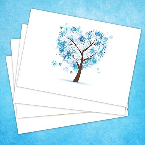 Image of Seasons of Life Note Card Assortment Pack /Set Of 24 Greeting Cards And White Envelopes / 4 7 /8 inch x 3 1 /2 inch Cards Featuring 4 Seasonal Tree Designs
