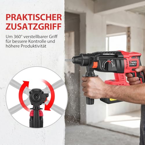 21V Bohrmaschine Schlagbohrer SDS-plus Bohrhammer Schlagbohrmaschine Zubehör â Bild 5
