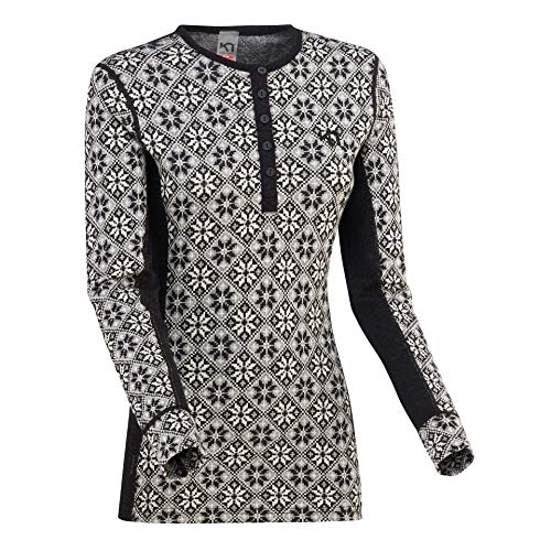 Kari Traa Rose Long Sleeve Women's Base Layer Top - 100% Merino Wool Fitted Knit Thermal Shirt