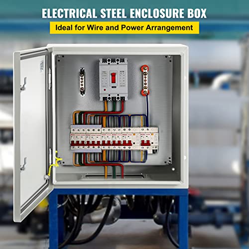 VEVOR NEMA Steel Enclosure, 24 x 24 x 12'' NEMA 4X Steel Electrical Box, IP66 Waterproof & Dustproof, Outdoor/Indoor Electrical Junction Box, with Mounting Plate - Image 3