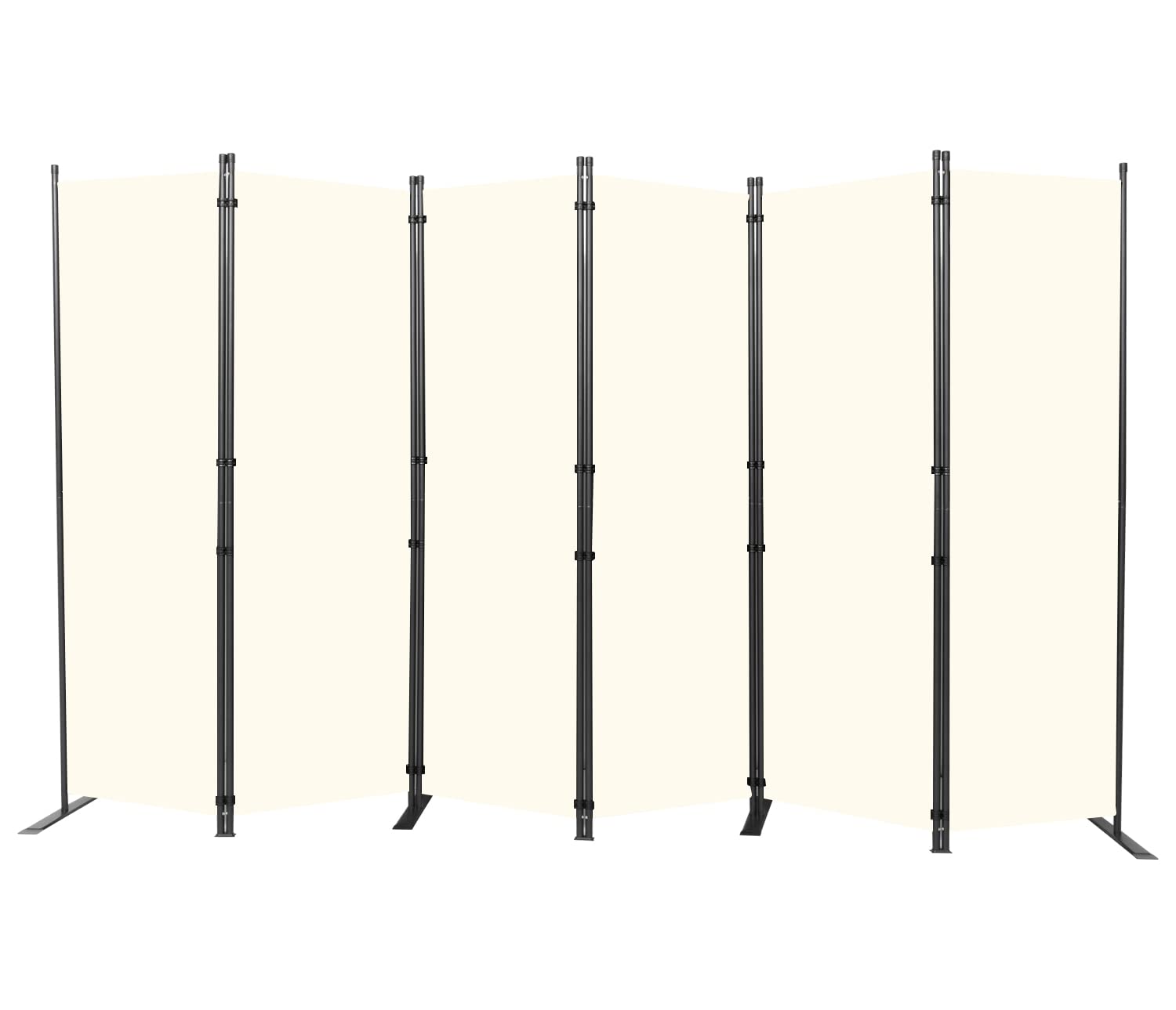 Room Divider 6FT Portable Room Dividers and Folding Privacy Screens, 132'' W Fabric Divider for Room Separation, 6 Panel Partition Room Dividers Freestanding Wall Divider Screen for Dorm Studio Office