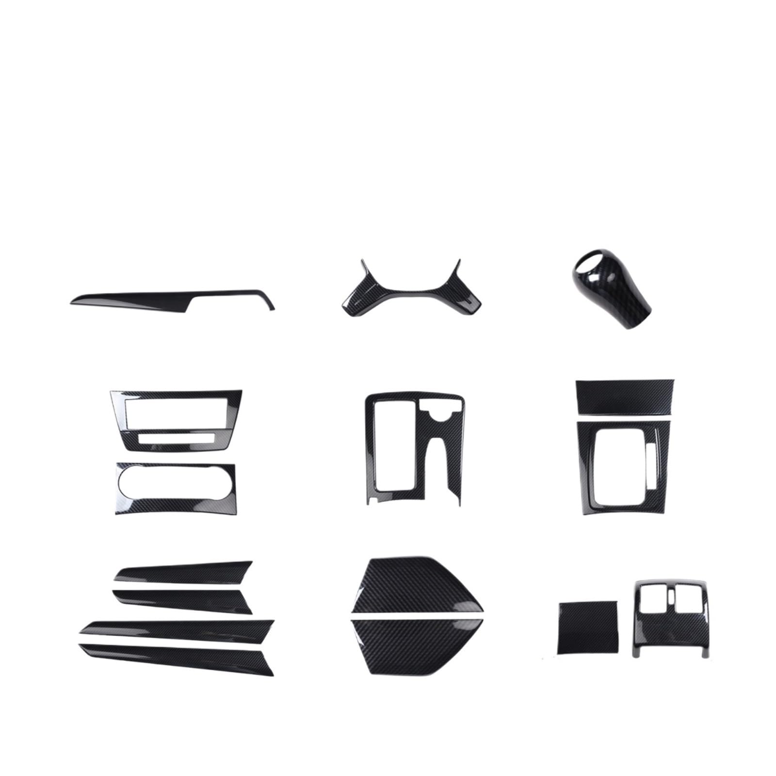 QBKGMEWCA Central Control and Decoration Stickers Compatible for Right-Hand Drive Vehicles Carbon Fiber Trim(Type13)
