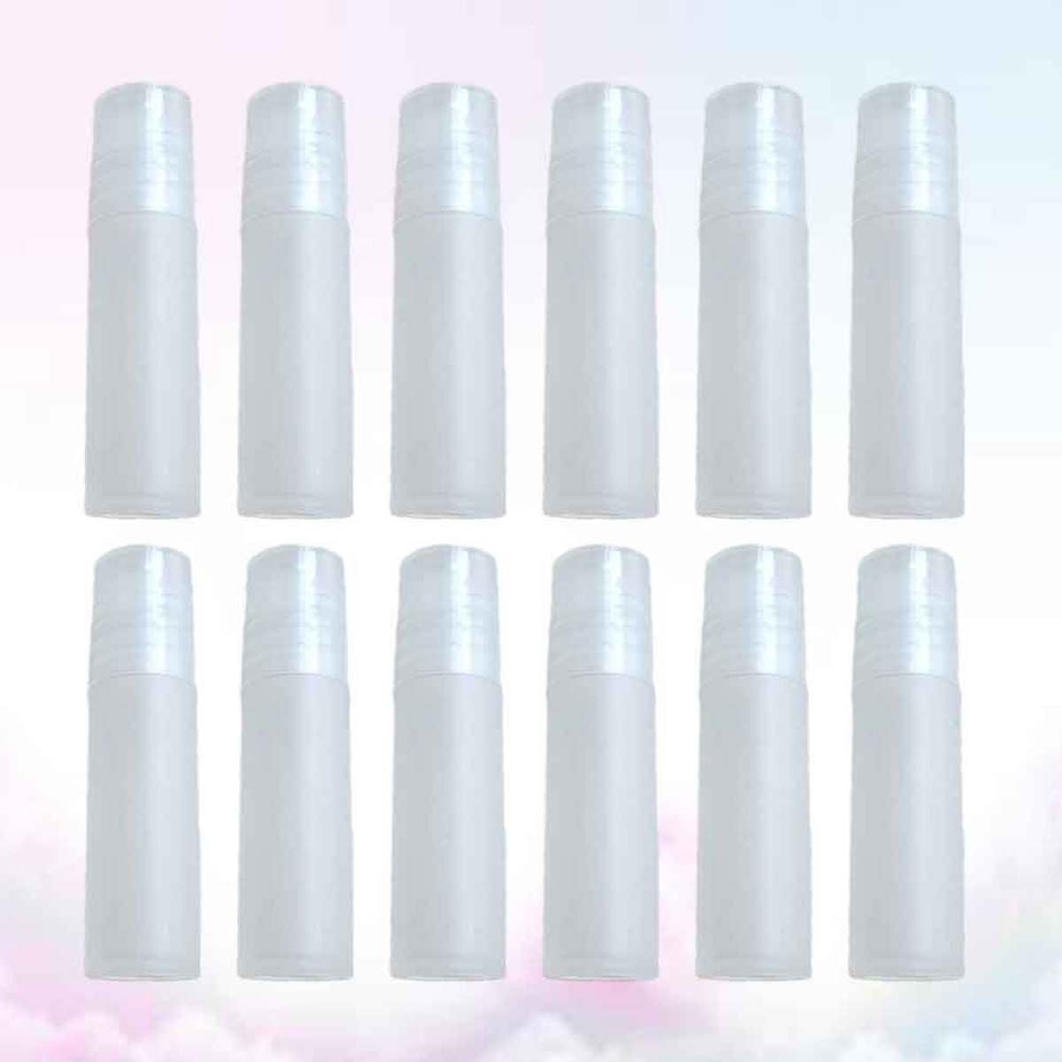 OSALADI 5 Ml Kunststoff Rollflaschen Weiß 100 Stück Rolle On Fläschchen für Ätherische Öle Parfüm Augencreme Auslaufsichere Kleiner Dosierflaschen für Reisen und Alltag