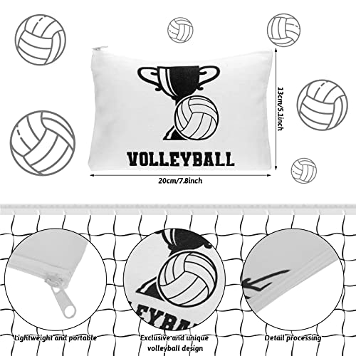 Sotiff 24 Pcs Volleyball Gifts for Teen Girls Include Volleyball Makeup Bag and Sport Hair Scrunchies Volleyball Travel Cosmetic Bags Volleyball Hair Ties Elastic Hair Bands for Team Graduation Gifts2