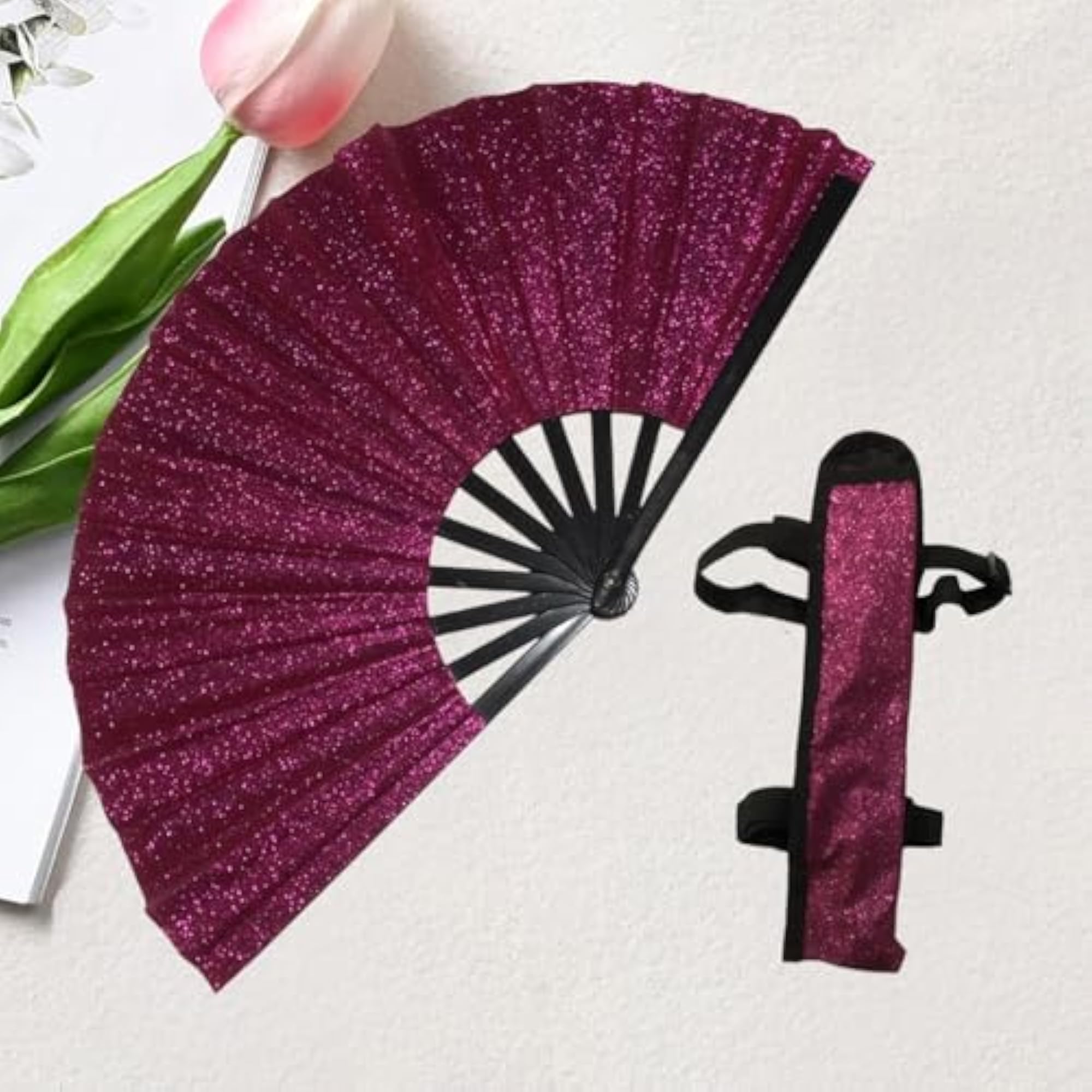Folding Glitter Chinese Kung Fu Fan