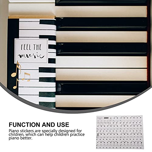 Generic Elektronische Piano Toetsenbord Stickers Transparant Instrument Verwijderbare Music Notes Decal 27X20cm Voor… - Image 5