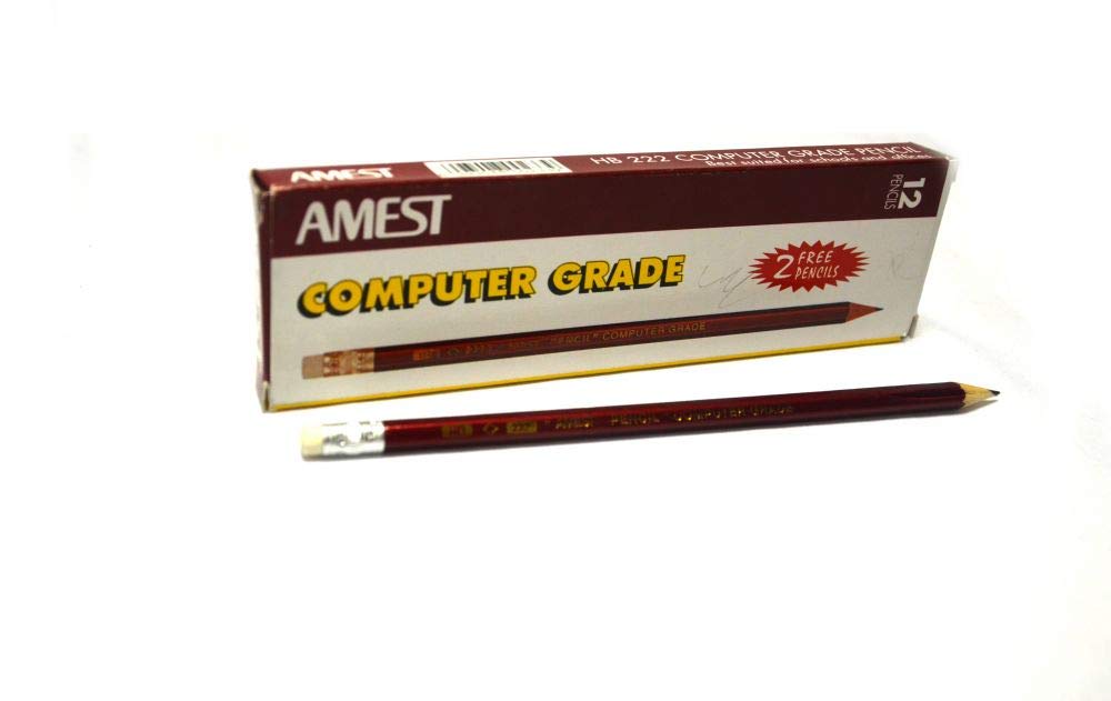 AmestAm-hb222 Computer Grade Hb Pencils, Set of 12 Pieces