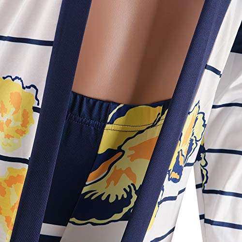Image of Womens Fashion Printed Long Cardigans 2 Piece Outfits,Long Sleeve Coat and Trousers Set