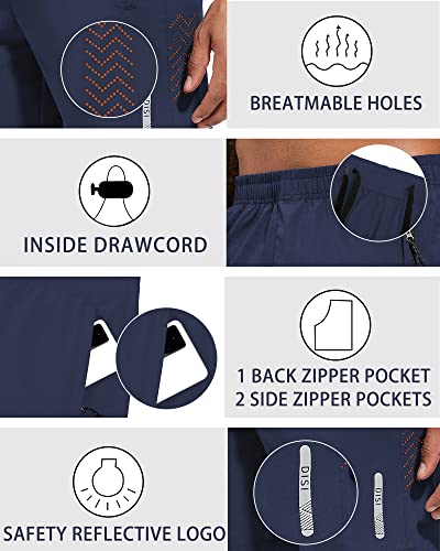 Mens Athletic Shorts 7 Inch Quick Dry Running Sports Shorts Lightweight Workout Gym Shorts Elastic Waist Shorts with Pockets4