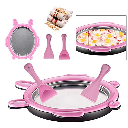 DHFD Máquina de Yogur Agitado, Placa de Hielo Hecho en Casa, Máquina para Hacer Helados en Rollo, para Hacer Rollos de Helados, Mini Helados, Bandeja para Máquina de Hielo Cover