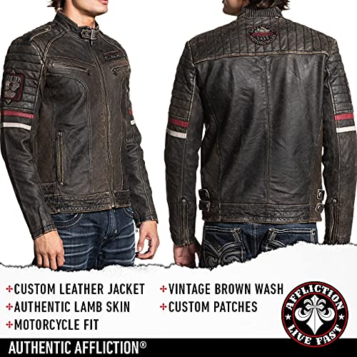 Image of Affliction Men's Velocity Leather Jacket