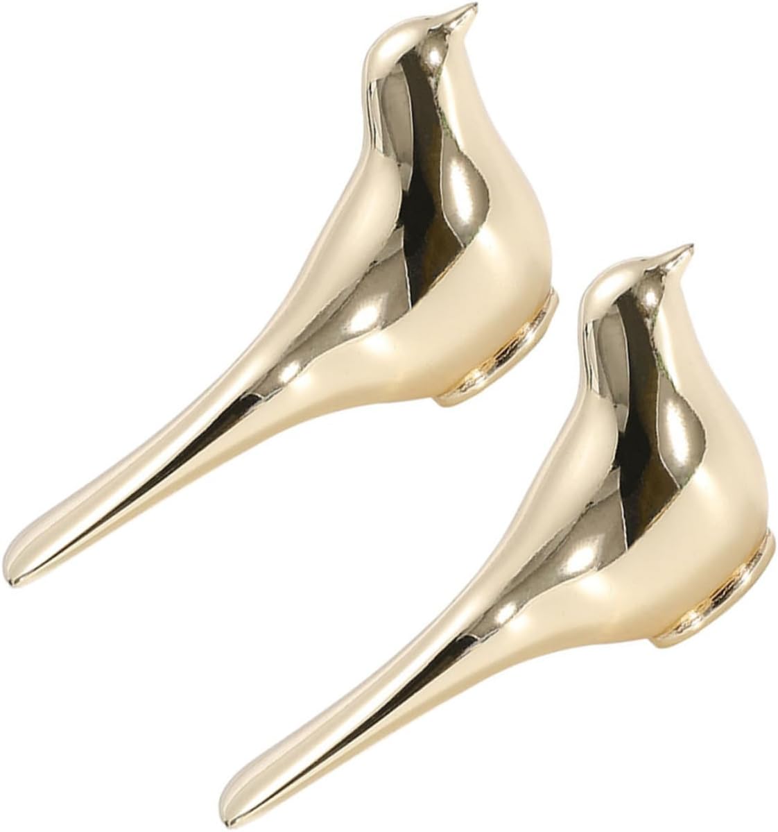 2 Pcs Bird Shaped Metal Cabinet Pull Handles Decorative Knobs for Kitchen and Bathroom Matte Finish Elegant Style