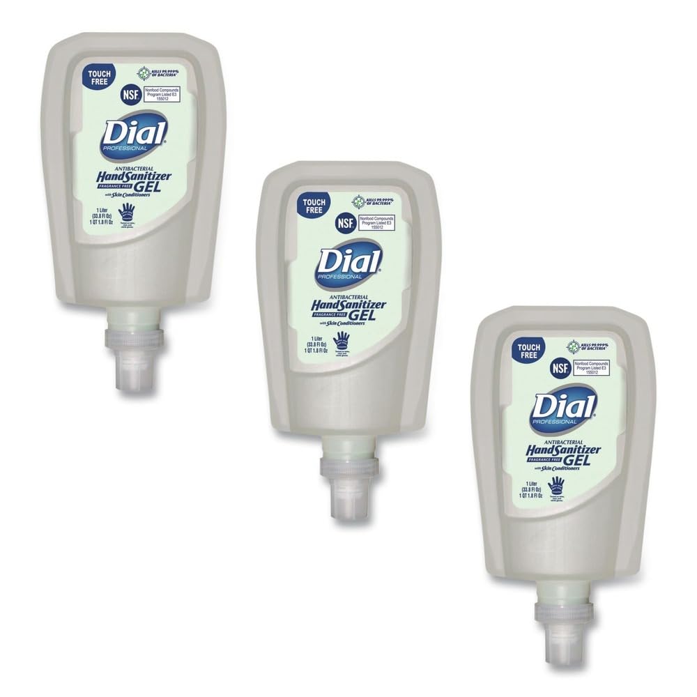 Dial DIA19029 Profession FIT Antibacterial Gel Hand Sanitizer, Refill, 33.8 Fl. Oz.