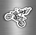 Akachafactory Autocollant Sticker Biker Motard Voiture Moto Motocross Cross