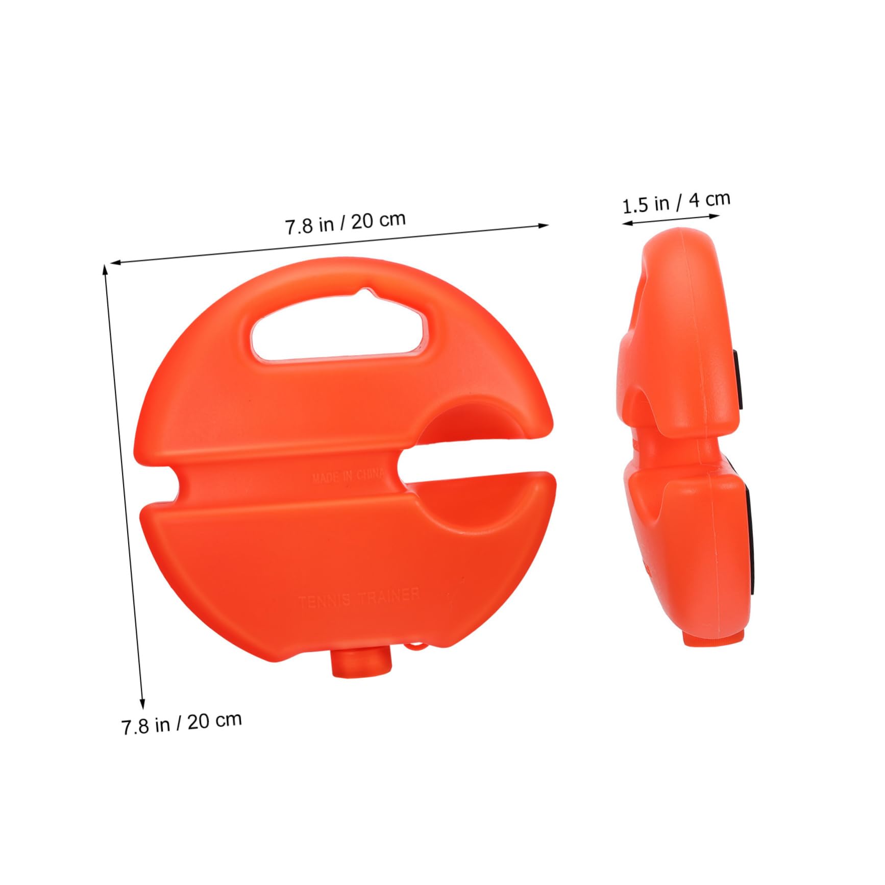 HANABASS Allenatore di Rimbalzo per Tennis Arancione, Set Singolo | Corda Elastica, Base in Plastica, Allenamento in Solitaria, per Principianti, Portatile