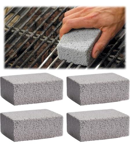 Generisch 6 Stück Grillreinigungsstein Bimsstein – Grillstein reinigen, Reinigungsschwamm, Bims Grillstein, BBQ Reinigungsstein, Pumice Stone Grill, wiederverwendbar, geruchsneutral