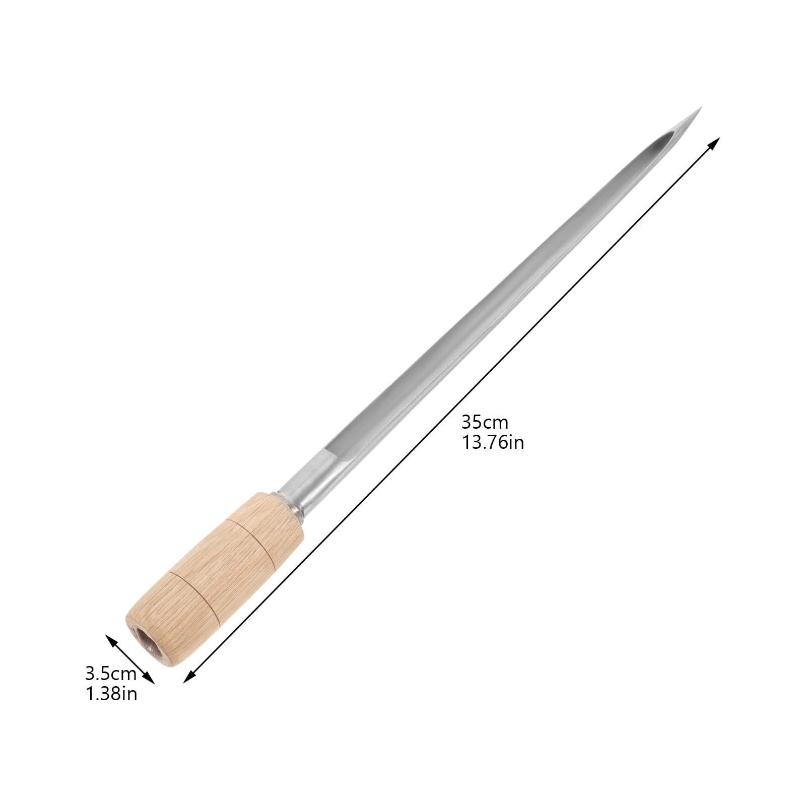 Happyyami Campionatore Di Cereali Metal Detector Tubo Per Il Campionatore Di Polveri Agricole Tubo Di Campionamento Rotante Acciaio Inossidabile Di Legno Particelle Di Polvere