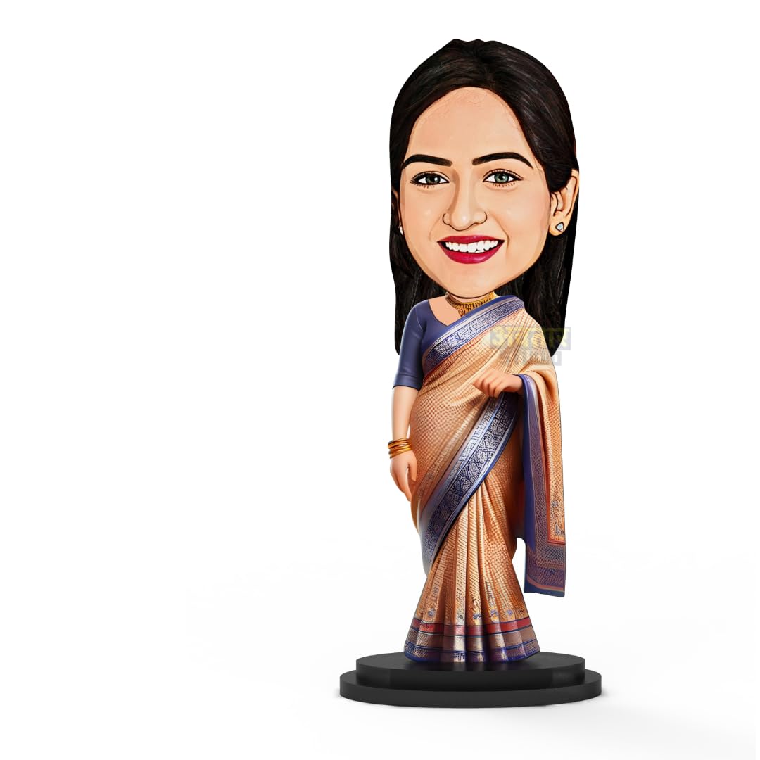 Avatar Studio Personalized Gift for Friends, Brother, BFF, Boyfriend, Father Character Caricature Photo Frame Unique Design Customized Gift for Friends & Family (Lady in Saree) (B0D1YR9P1C) Amazon Price History, Amazon Price Tracker