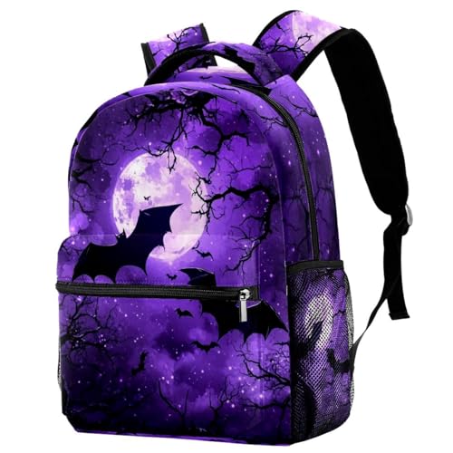 Sac à dos motif chauve-souris violet pour être fier à l'école