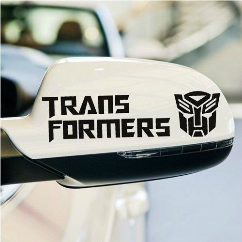 Daily Creation Transformer Logo Mirror Sticker for Window Hood car sticker14.5X3cm (Black)