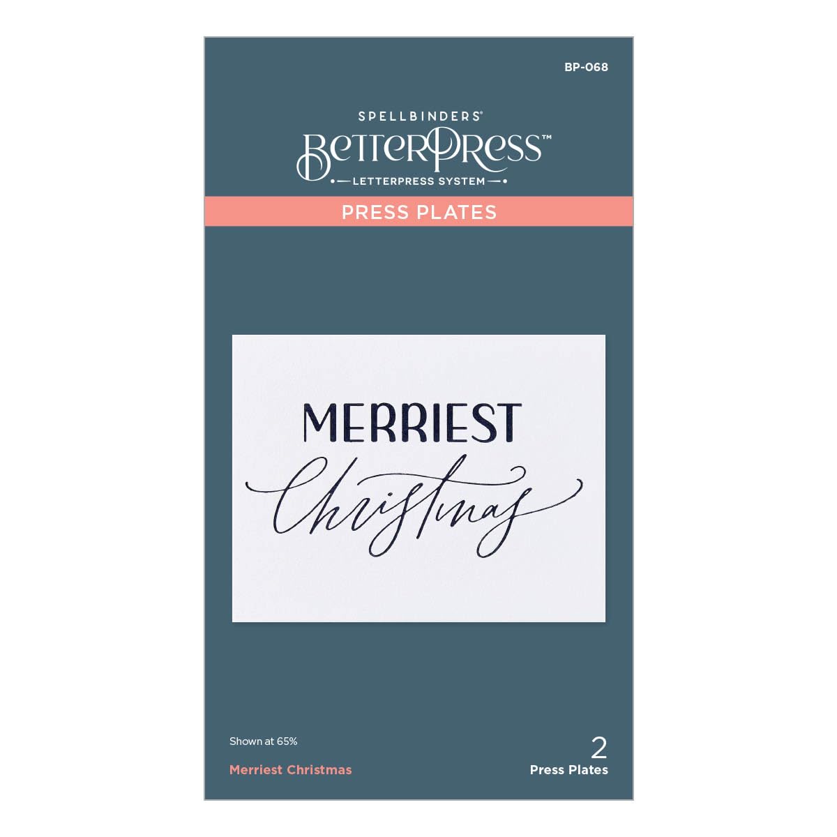 Spellbinders Merriest Christmas Press Plate from The BetterPress Christmas Collection