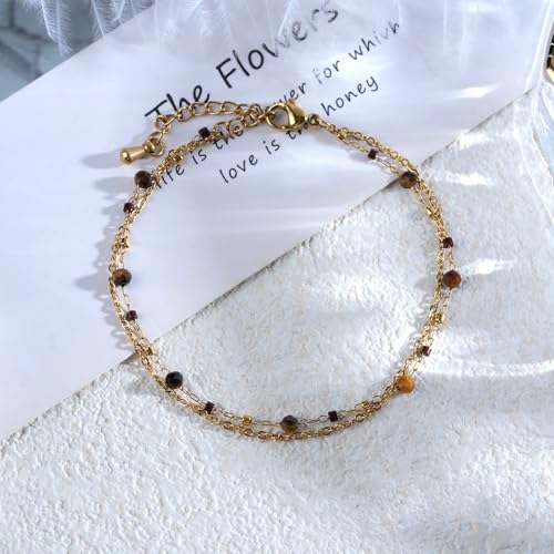 Turquoise Beads Bracelet for Women Dainty Stackable Green Bracelet Turquoise Jewelry Mother's Day Gift for Mother2