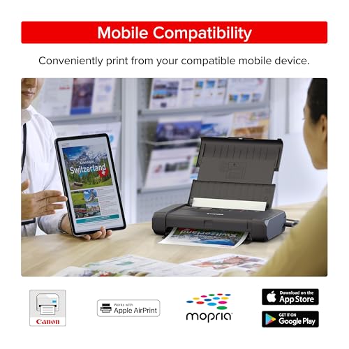Canon PIXMA TR160 Color Wireless Portable Printer | 50-Sheet Paper Tray & 1.44" Display, Lightweight & Compact - Print On-The-Go - image 4