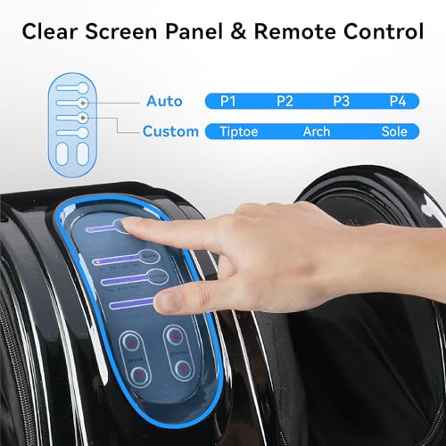 Masajeador de Pies Gecheer con Técnica Shiatsu y Control Remoto - Masaje Profundo de Amasamiento y Rodado para Pies, Tobillos y Pantorrillas, Alivio del Dolor y Estimulación de la Circulación miniatura 5