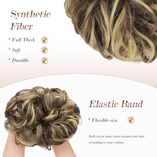 FESHFEN Messy Bun Hair Pieces - Image 4