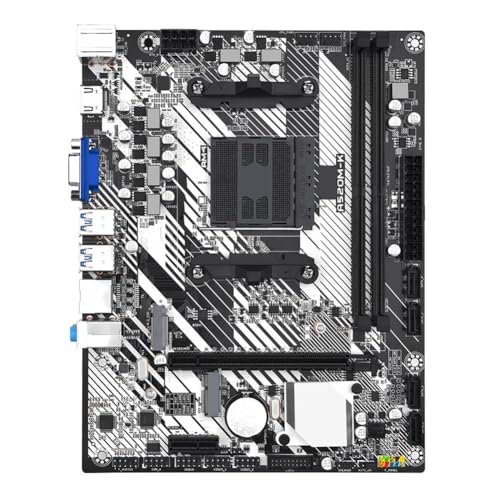 Ohulelks Placa Base para Juegos A520M-K para AMD AM4, Memoria 2xDDR4, 64 GB, NVME, M.2, USB3.2, Micro-Tipo, ATX, para Escritorio