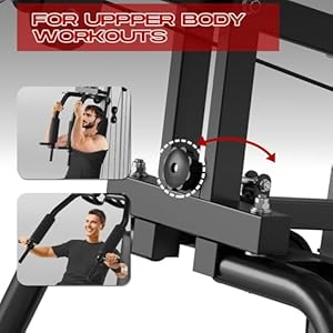 Home Gym Equipment Multifunctional Full Body Exercise Workout Station Fitness with Pull Up Bar for Leg Press, LAT Pull Down, Chest Presses Home Gym Equipment Multifunctional Full Body Exercise Workout Station Fitness with Pull Up Bar for Leg Press LAT Pull Down Chest Presses