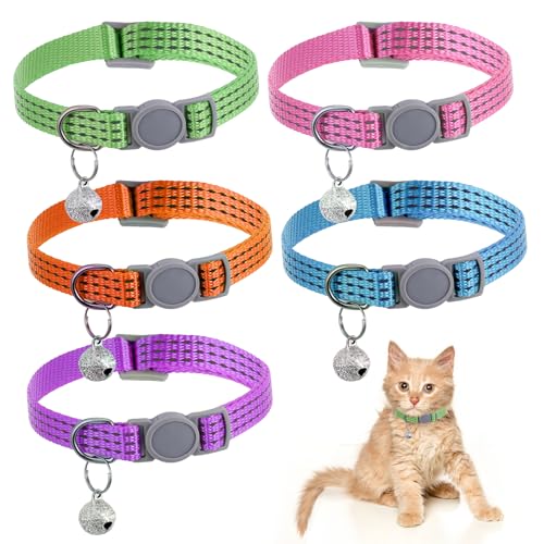 5 Pack Breakaway Reflective Kitten Collar 7.9-13 inches Cat Colla...
