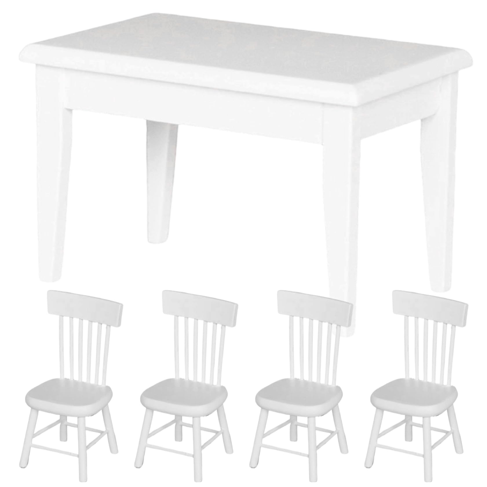 EGNMCR Décorations de Noël, Cadeaux de Noël Table de Maison de Poupée 1/12 et Quatre Chaises Décoration de Cuisine et Salle à Manger Tables et Chaises EGNMCR Décorations de Noël, Cadeaux de Noël Table de Maison de Poupée 1/12 et Quatre Chaises Décoration de Cuisine et Salle à Manger Tables et Chaises