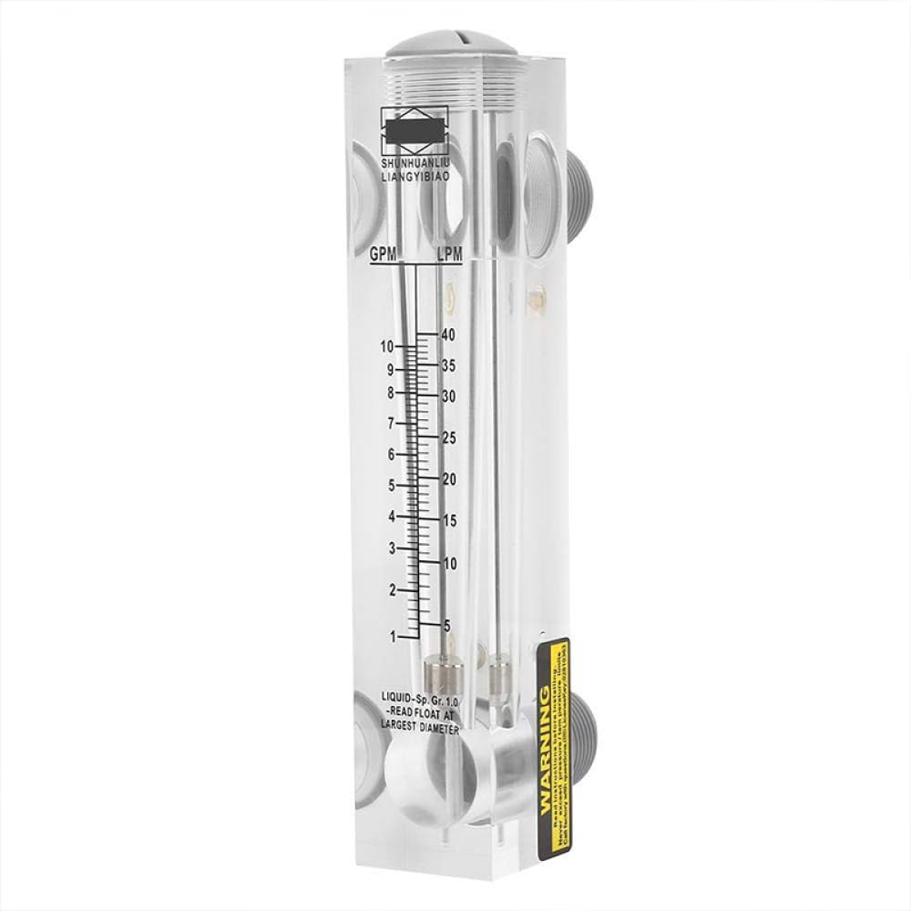 Gas Flow Meter, Acrylic Glass LZM-25 Panel Flow Meter, Gas or Liquid Analysis Instrumentation Laboratory Meter G1 Inch (2.5-25 m³/h)