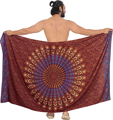 LA LEELA Men's Pareo Swim Wraps Bath Sarong Beach