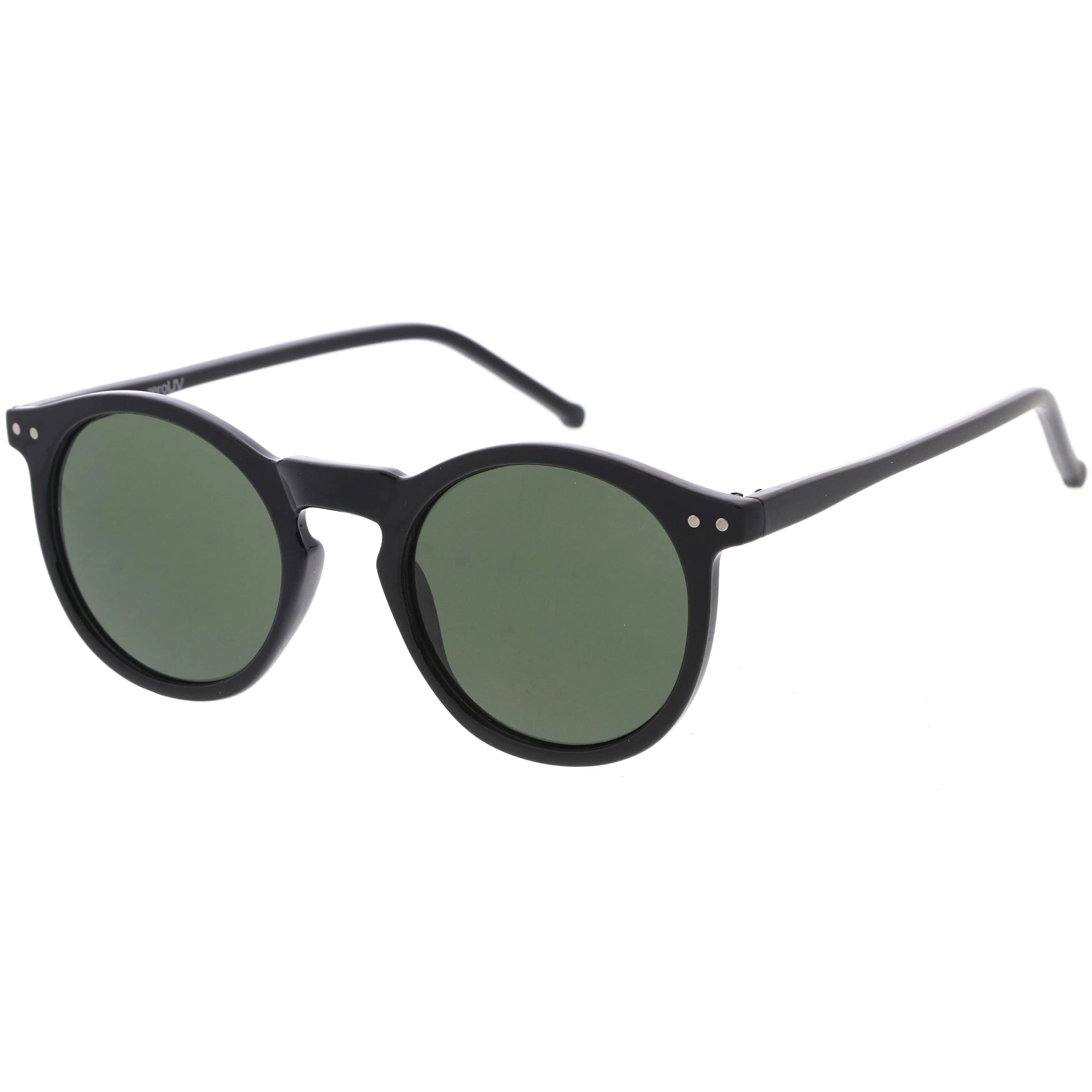 ZeroUVVintage Inspired Round Horned P-3 Sunglasses with Key Hole Nose