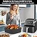 PINTAUR Square Silicone Air Fryer Liners 2 Pack, Compatible with Ninja AF141 181, 8.5 Inch Air Fryer Liners for COSORI 5-6.5 QT, Reusable Silicone Basket, Air Fryer Accessories