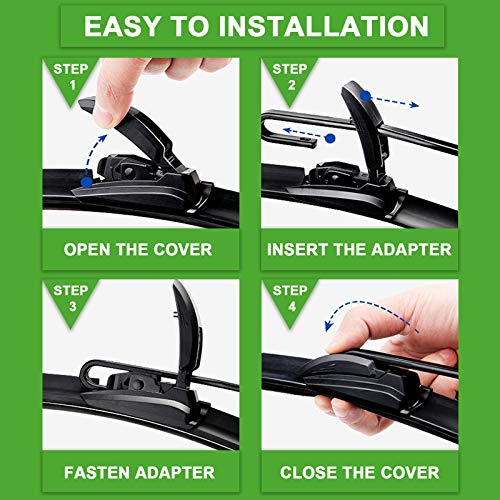 Rooppa OEM QUALITY NEW 20" + 24" Premium All-Season Durable Stable And Quiet Windshield Wiper Blades (Set of 2)