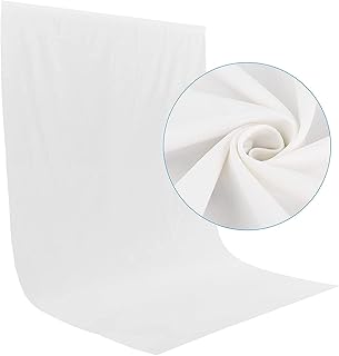 DERSECO 10X12 ft Photography Backdrop Background，Chromakey Backdrop Muslin Backdrop Curtains for Photoshoot，Video Studio-White